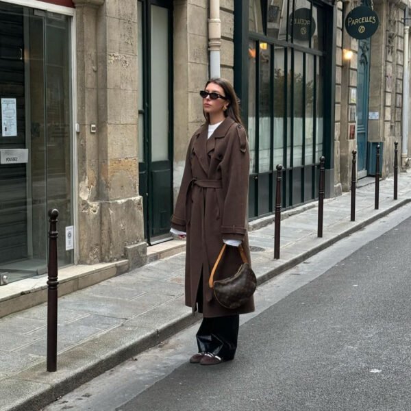 Elegant Wool Long Coat New Casual-style Outerwear