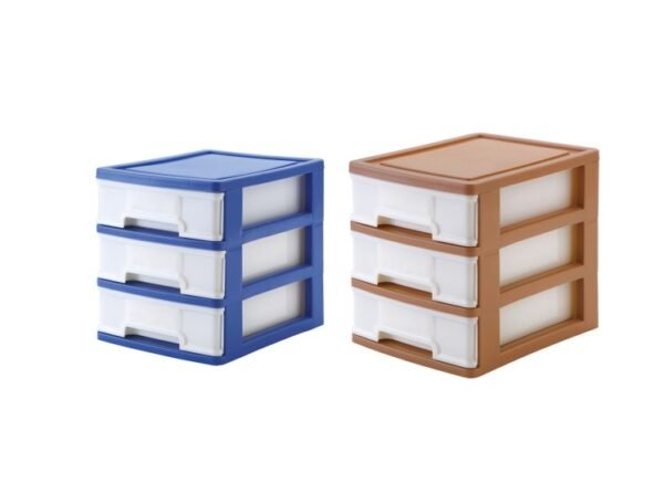 Desktop pull-out storage cabinet-three-layer-random color-pp-1 piece
