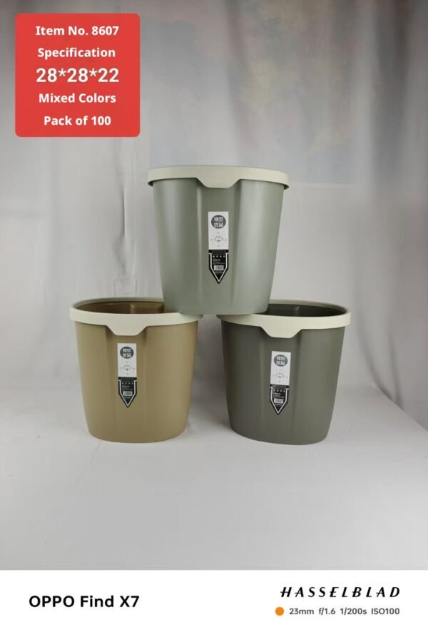 Handle trash can-PP-28*22*28cm-Random color-1 piece