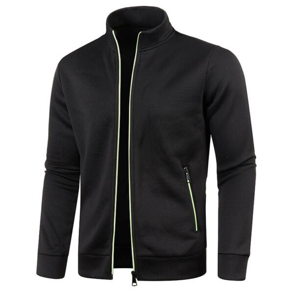 Mens Long Zippered Knitted Cardigan