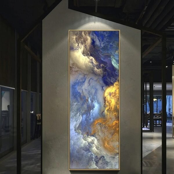 Blue Wave Scroll HD Oil Painting HD Inkjet Painting